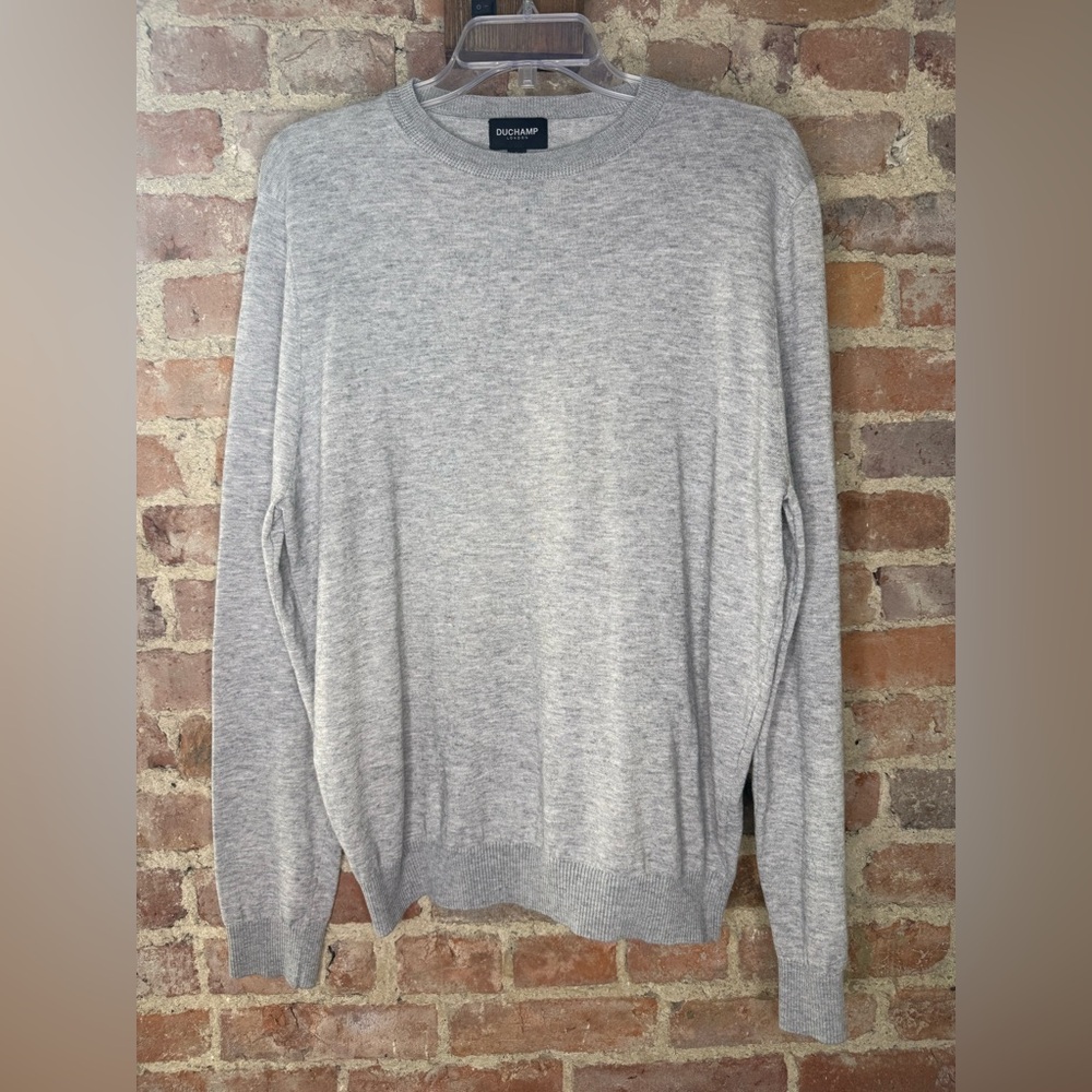 Duchamp London Men's Grey Crew Neck Sweater - Size Large